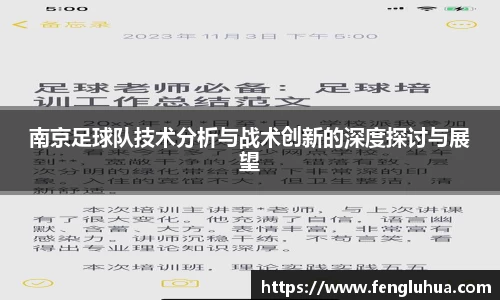 南京足球队技术分析与战术创新的深度探讨与展望
